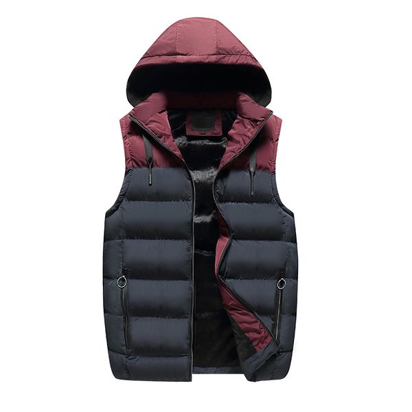 fgkks fashion brand mens vest winter cotton hooded vest men zipper warm waistcoat male sleeveless coat, Black;white 
fgkks fashion brand mens vest winter cotton hooded vest men zipper warm waistcoat male sleeveless coat, Black;white