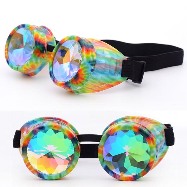 Rave Festival Party Edm Sunglasses Diffracted Lens Halloween Carnival Sunglasses Kaleidoscope Colorful Glasses Jly0809