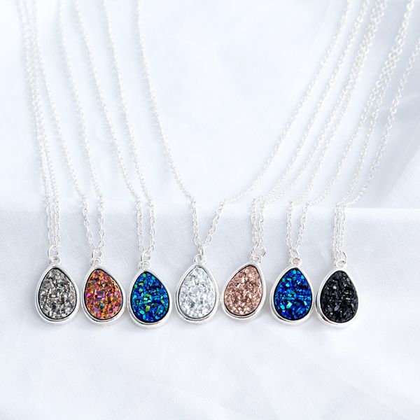 мода 6 цветов смолы druzy drusy ожерелье посеребренные waterdrop геометрия ожерелья для женщин ювелирные изделия, Silver
мода 6 цветов смолы druzy drusy ожерелье посеребренные waterdrop геометрия ожерелья для женщин ювелирные изделия, Silver