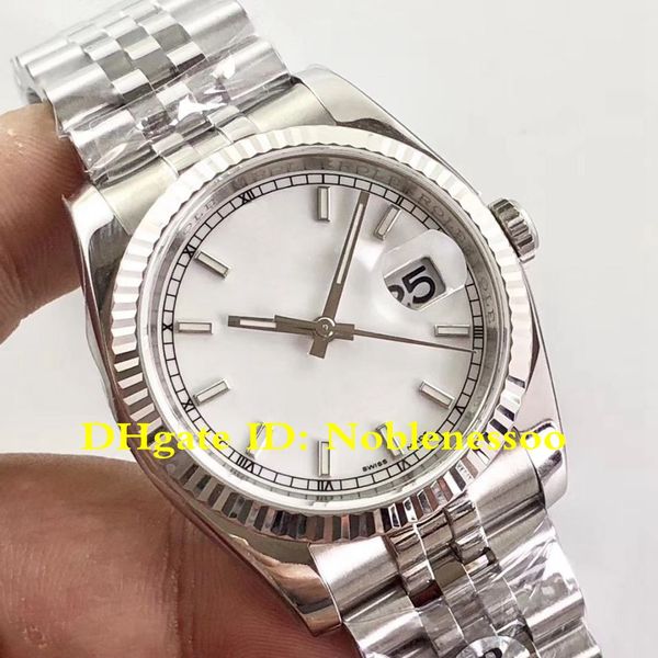 super quality cal.3135 movement automatic watch mens white 36mm datejust ar factory 904l steel jubilee women watches watch, Slivery;brown
super quality cal.3135 movement automatic watch mens white 36mm datejust ar factory 904l steel jubilee women watches watch, Slivery;brown