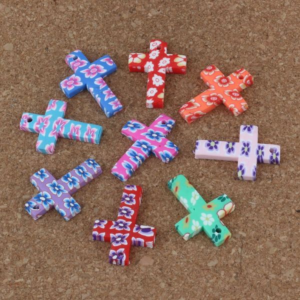 MIC 100Pcs/lot Hot sell Random Mixed Polymer Fimo Clay Cross Crucifix charm Pendant Jewelry DIY 
MIC 100Pcs/lot Hot sell Random Mixed Polymer Fimo Clay Cross Crucifix charm Pendant Jewelry DIY