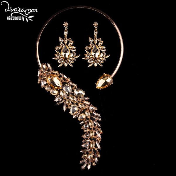 dvacaman brand 2018 new champagne crystal jewelry sets for women wedding bridal rhinestone statement necklace&drop earrings60, Silver
dvacaman brand 2018 new champagne crystal jewelry sets for women wedding bridal rhinestone statement necklace&drop earrings60, Silver