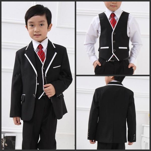 back vent two buttons black notch lapel boy' formal wear occasion kids tuxedos wedding party suits (jacket+pants+vest+tie) 628
back vent two buttons black notch lapel boy' formal wear occasion kids tuxedos wedding party suits (jacket+pants+vest+tie) 628