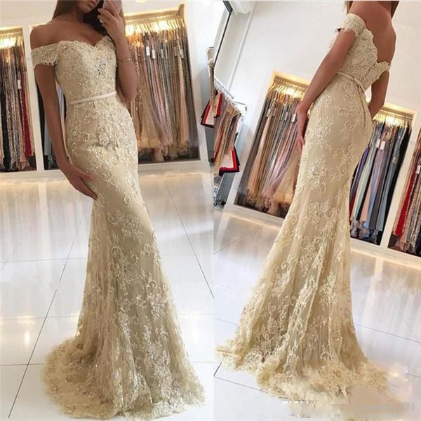 prom dresses long mermaid lace off the shoulder champagne formal evening party gowns, Black
prom dresses long mermaid lace off the shoulder champagne formal evening party gowns, Black