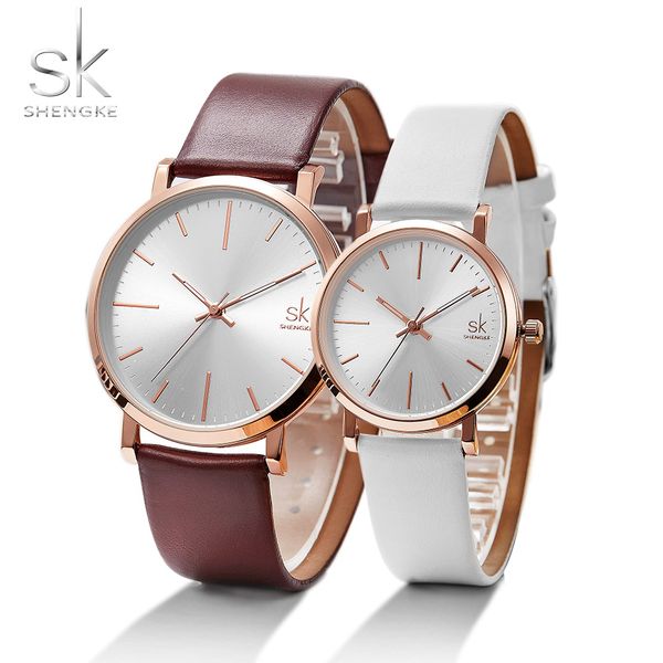 shengke women dress watches luxury lovers couple watches men date waterproof women leather strap quartz wristwatch montre homme, Slivery;brown
shengke women dress watches luxury lovers couple watches men date waterproof women leather strap quartz wristwatch montre homme, Slivery;brown