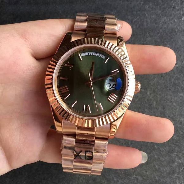luxury men's watch date style 40mm18k gold sapphire glass original folding buckle automatic mechanical movement selling the world, Slivery;brown
luxury men's watch date style 40mm18k gold sapphire glass original folding buckle automatic mechanical movement selling the world, Slivery;brown