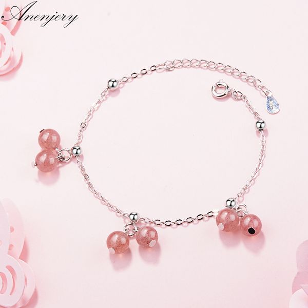 anenjery fashion natural strawberry crystal bracelet for women girl gift 925 sterling silver jewelry s-b174, Black
anenjery fashion natural strawberry crystal bracelet for women girl gift 925 sterling silver jewelry s-b174, Black