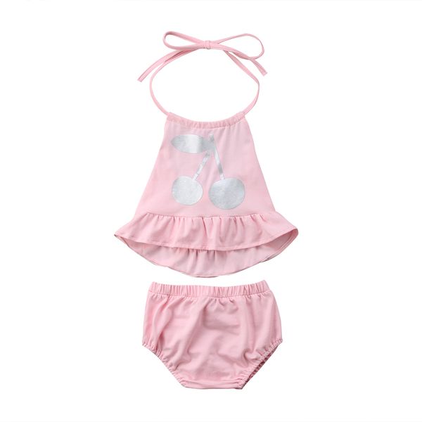 cute newborn infant kids baby girl summer print clothes halter backless shorts bottom outfit 2pcs clothing set, White
cute newborn infant kids baby girl summer print clothes halter backless shorts bottom outfit 2pcs clothing set, White