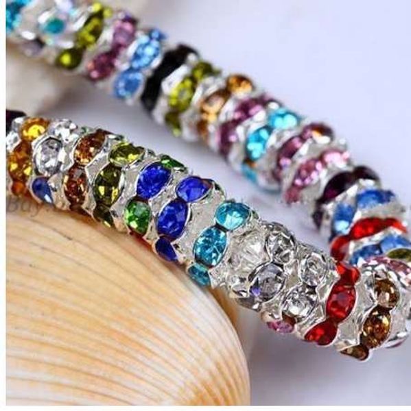 100pcs/lot silver plated rhinestone crystal spacer beads for craft 6mm wholesale for jewelry making bracelets, Black
100pcs/lot silver plated rhinestone crystal spacer beads for craft 6mm wholesale for jewelry making bracelets, Black