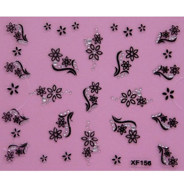 black 3d flower design water transfer nails art sticker watermark decals lady women manicure tools nail wraps decals xf156
black 3d flower design water transfer nails art sticker watermark decals lady women manicure tools nail wraps decals xf156