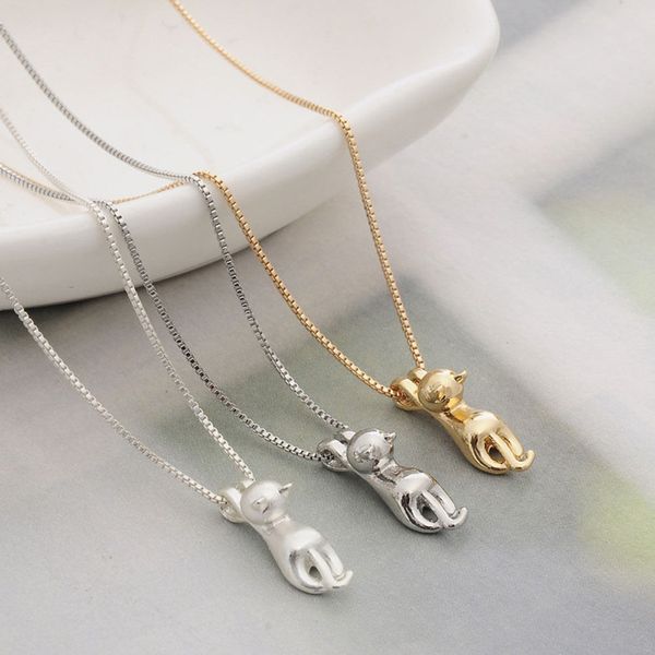 fashion cute cat necklace & pendant for women gift silver gold color wholesale trendy animal pet charm jewelry colar de plata
fashion cute cat necklace & pendant for women gift silver gold color wholesale trendy animal pet charm jewelry colar de plata