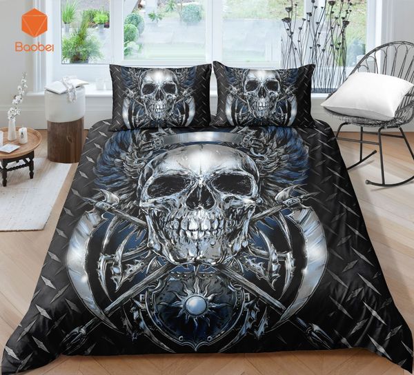 3pcs 3d silver skull axes bedding set with pillowcases duvet cover quilt cover for kids king sizes bedspreads sj234
3pcs 3d silver skull axes bedding set with pillowcases duvet cover quilt cover for kids king sizes bedspreads sj234