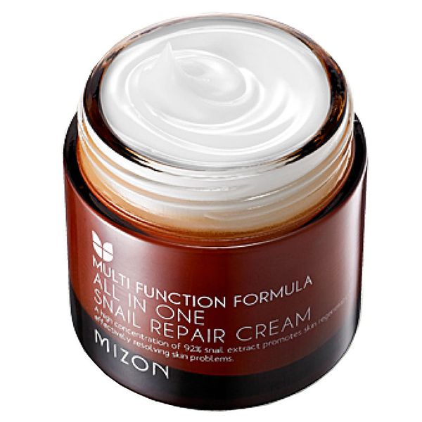 mizon all in one snail repair cream 75ml face cream moisturizing korean cosmeitcs, White
mizon all in one snail repair cream 75ml face cream moisturizing korean cosmeitcs, White
