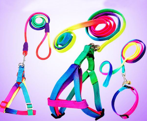 colorful rainbow pet dog collar harness leash soft walking harness lead colorful and durable traction rope nylon 120cm c756
colorful rainbow pet dog collar harness leash soft walking harness lead colorful and durable traction rope nylon 120cm c756