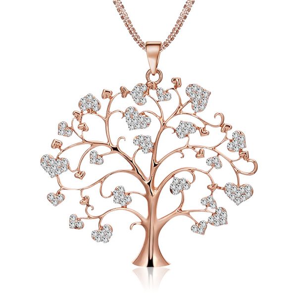 2018 simple heart shaped diamond necklace creative personality tree pendant necklace women necklace, Silver
2018 simple heart shaped diamond necklace creative personality tree pendant necklace women necklace, Silver