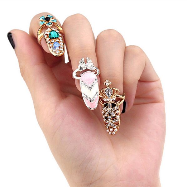 bowknot nail ring charm crown flower crystal finger nail rings for women lady rhinestone fingernail protective fashion jewelry, Silver;gold
bowknot nail ring charm crown flower crystal finger nail rings for women lady rhinestone fingernail protective fashion jewelry, Silver;gold