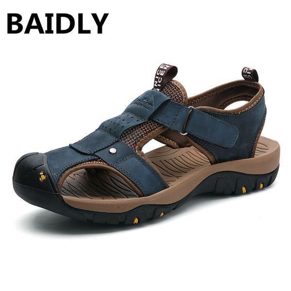 baidly summer mens sandals genuine leather men shoes casual new soft men's beach sandals high quality, Black
baidly summer mens sandals genuine leather men shoes casual new soft men's beach sandals high quality, Black