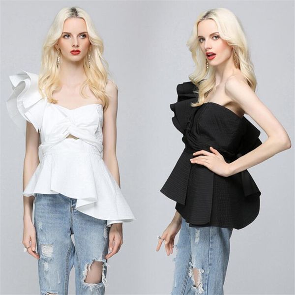 drop ship 2021 women open shoulder backless ol blouse shirt sleeveless irregular skew collar ruffles tube top, White
drop ship 2021 women open shoulder backless ol blouse shirt sleeveless irregular skew collar ruffles tube top, White