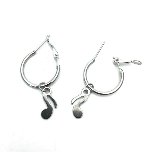 1pair fashion jewerly zinc alloy earring for girl men gift stainless steel musical symbol shape pendant ear hoop earring, Golden;silver
1pair fashion jewerly zinc alloy earring for girl men gift stainless steel musical symbol shape pendant ear hoop earring, Golden;silver