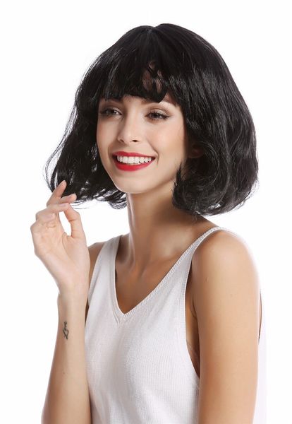 perücke damen halloween karneval kurz longbob bob schwarz geschwungene spitzen, Black;brown
perücke damen halloween karneval kurz longbob bob schwarz geschwungene spitzen, Black;brown