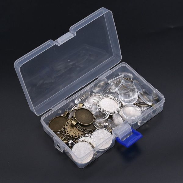 64pieces pendant set 16pcs oval pendant trays and 16pcs round bezels with 32pcs glass cabochon round clear dome tiles for crafting diy jew, Slivery;crystal
64pieces pendant set 16pcs oval pendant trays and 16pcs round bezels with 32pcs glass cabochon round clear dome tiles for crafting diy jew, Slivery;crystal