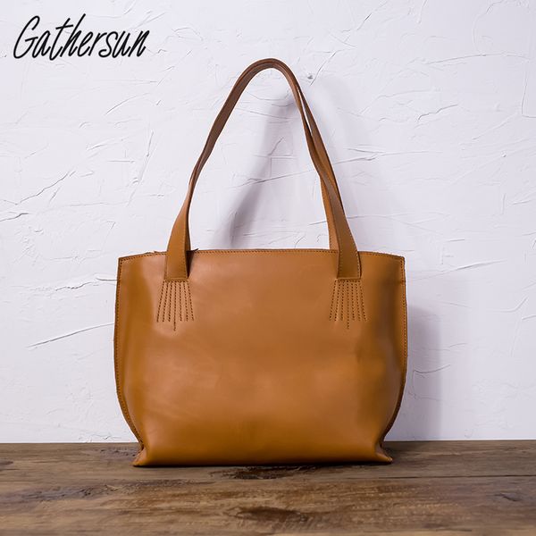 gathersun brand casual first layer of cowhide handmade vintage genuine leather shopping bag women's handbag female shoulder bags
gathersun brand casual first layer of cowhide handmade vintage genuine leather shopping bag women's handbag female shoulder bags