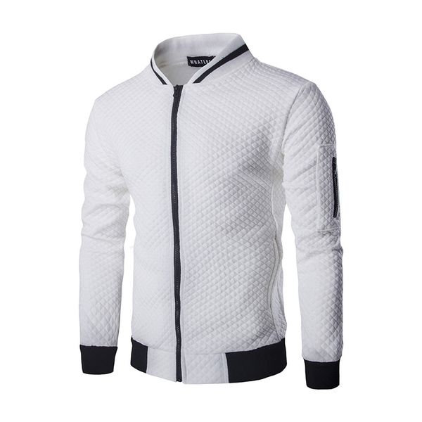 Polyester New Trend White Fashion Men Jacket Men Veste Homme Bomber Fit Argyle Zipper Varsity Jacket Casual Jacket For Fall
Polyester New Trend White Fashion Men Jacket Men Veste Homme Bomber Fit Argyle Zipper Varsity Jacket Casual Jacket For Fall