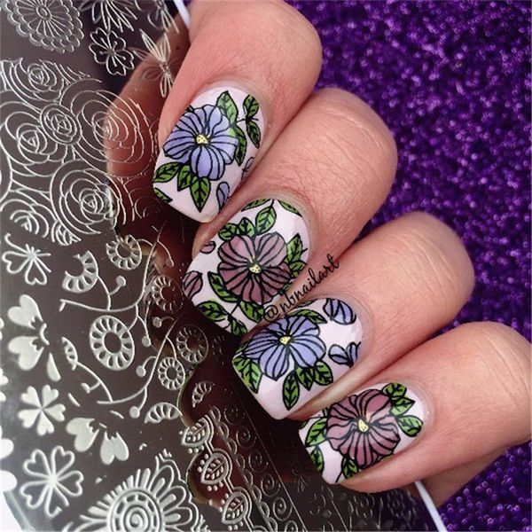 born pretty 12*6cm rectangle stamp template floral design manicure nail art image plate bp-l046, White
born pretty 12*6cm rectangle stamp template floral design manicure nail art image plate bp-l046, White