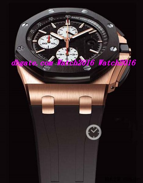 luxury wristwatch rubber bracelet 26400ro.oo.a002ca.01 quartz mens watch quartz mens watches men's watch quality, Slivery;brown