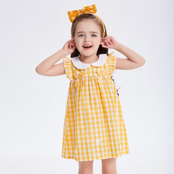 baby cotton dresses summer wear embroidered kids turn down sleeveless a line flower appliqued plaid princess dress, Red;yellow
baby cotton dresses summer wear embroidered kids turn down sleeveless a line flower appliqued plaid princess dress, Red;yellow