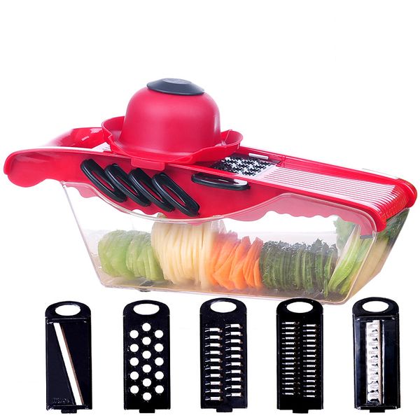 multifunctional shredder fruit vegetable peeler potatoes slicer dicer chopper cutter 5pcs blades with container easy kitchen tools
multifunctional shredder fruit vegetable peeler potatoes slicer dicer chopper cutter 5pcs blades with container easy kitchen tools