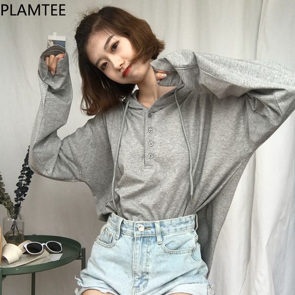 plamtee spring loose solid hooded women 2018 long sleeves harajuku kpop split female sudadera mujer kawaii new moletom feminino, Black
plamtee spring loose solid hooded women 2018 long sleeves harajuku kpop split female sudadera mujer kawaii new moletom feminino, Black