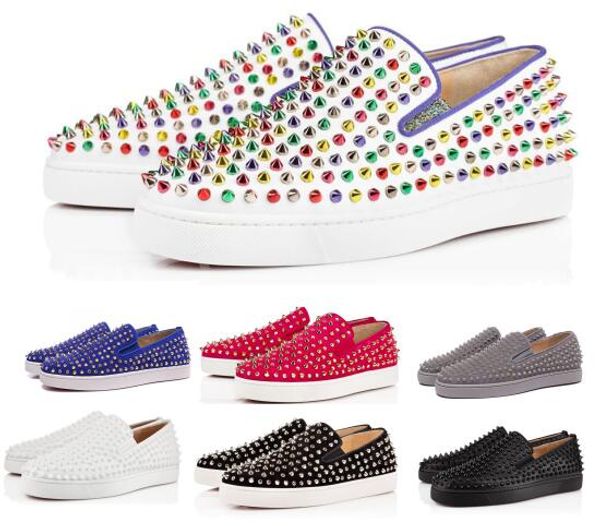 red bottom sneakers casual shoes mens womens low gold fashion full spikes roller boat flats skateboard loafers zapatos man woman shoe, Black
red bottom sneakers casual shoes mens womens low gold fashion full spikes roller boat flats skateboard loafers zapatos man woman shoe, Black