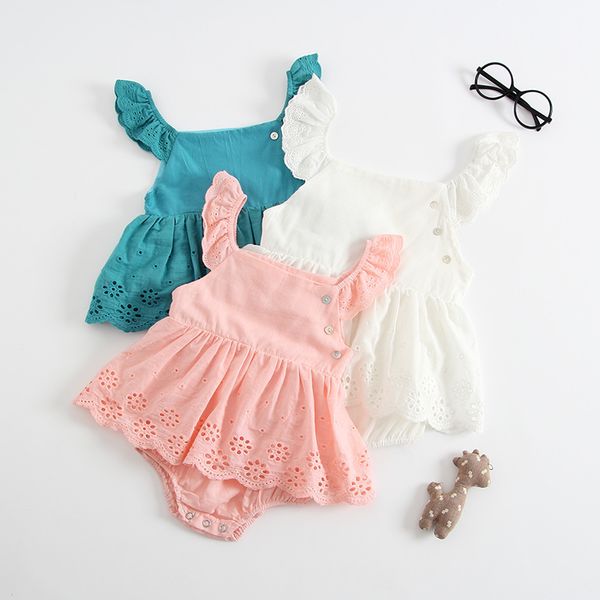 European 2018 Summer Baby Romper Newborn Girl Jumpuits Pure Cotton Triangle Embroidered Climb Clothes
European 2018 Summer Baby Romper Newborn Girl Jumpuits Pure Cotton Triangle Embroidered Climb Clothes
