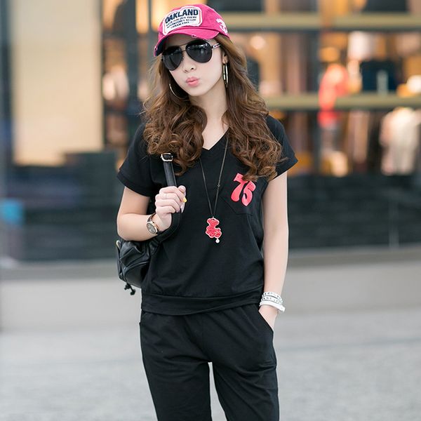 V-Neck 10 Colors Summer Casual Tracksuits Women 2 Piece Set V Neck Tops +Pants New Arrival Short Sleeve Sporting Suits Female
V-Neck 10 Colors Summer Casual Tracksuits Women 2 Piece Set V Neck Tops +Pants New Arrival Short Sleeve Sporting Suits Female