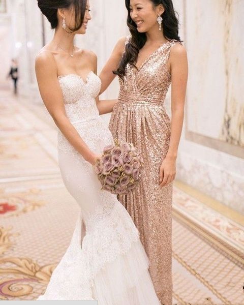 bling rose gold v neck sequined maid of honor dresses backless plus size long beach bridesmaid bridal party evening gowns 2018 custom cheap, White;pink
bling rose gold v neck sequined maid of honor dresses backless plus size long beach bridesmaid bridal party evening gowns 2018 custom cheap, White;pink