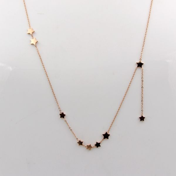 2017 fashion stitching short chains necklaces nine star pendant necklace women gold color stainless steel necklace femal, Silver
2017 fashion stitching short chains necklaces nine star pendant necklace women gold color stainless steel necklace femal, Silver
