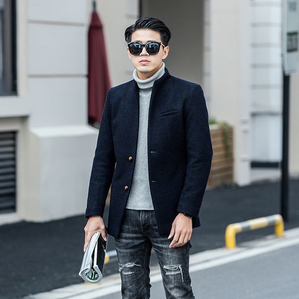 2018 winter wool coat men's wool coat fashion casual business men's windbreaker jacket collar xd541, Black
2018 winter wool coat men's wool coat fashion casual business men's windbreaker jacket collar xd541, Black