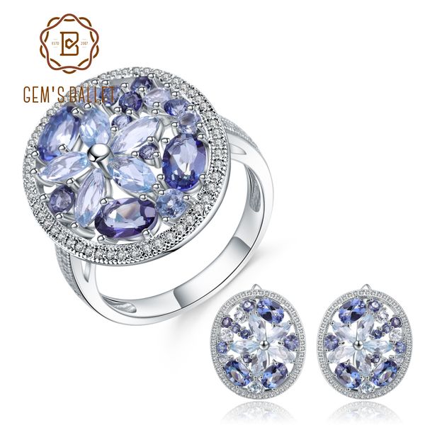 gem's ballet natural sky blue z mystic quartz ring earrings 925 sterling silver gemstone vintage jewelry set for women, Black
gem's ballet natural sky blue z mystic quartz ring earrings 925 sterling silver gemstone vintage jewelry set for women, Black