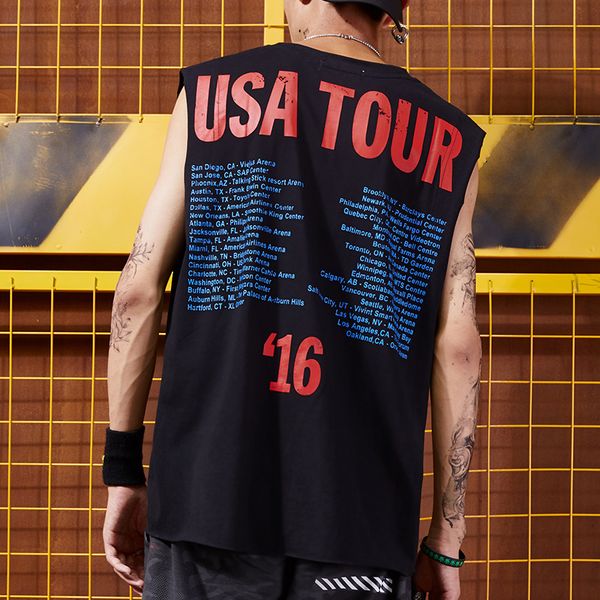 hip hop summer alphabet boys and girls, tide cards, loose street dance shoulders tank, White;black
hip hop summer alphabet boys and girls, tide cards, loose street dance shoulders tank, White;black