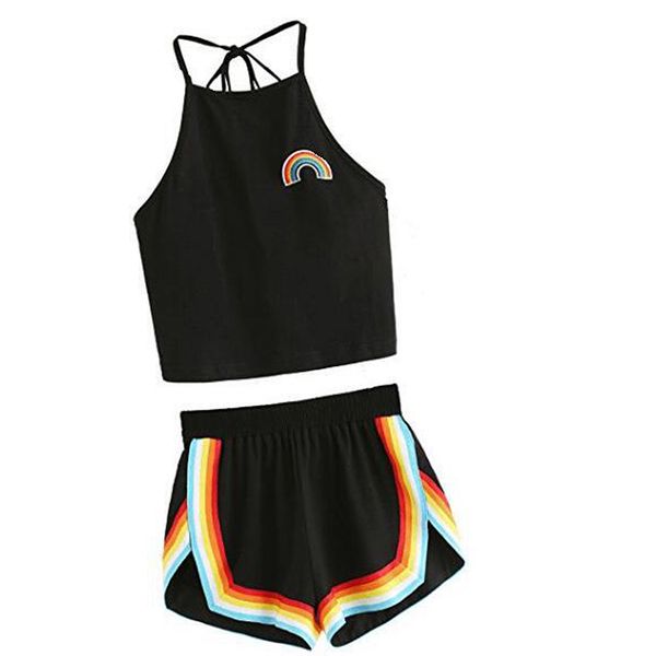 2018 summer woman tracksuit clothes set 2 piece woman suits shorts crop tops + shorts pants outfit, Gray
2018 summer woman tracksuit clothes set 2 piece woman suits shorts crop tops + shorts pants outfit, Gray