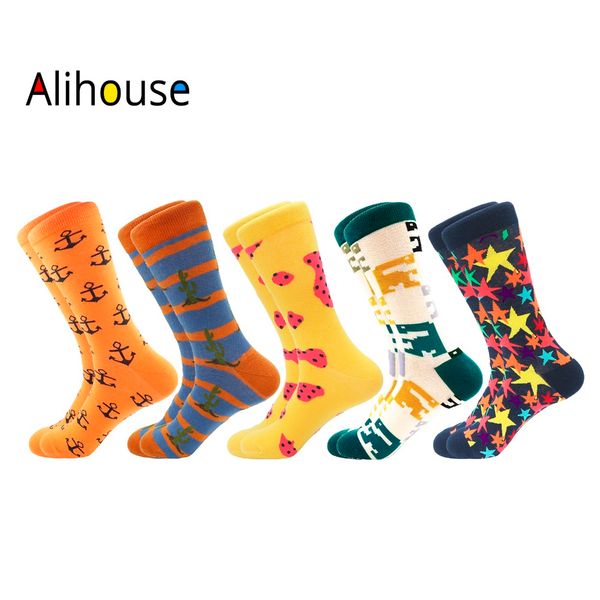 alihouse men socks 5pairs/lot multi colorful funny pattern combed cotton casual party dress crew socks happy men, Black
alihouse men socks 5pairs/lot multi colorful funny pattern combed cotton casual party dress crew socks happy men, Black