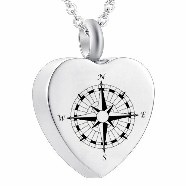 detailed large compass ash heart pendant cremation jewelry urn necklace keepsake, Silver
detailed large compass ash heart pendant cremation jewelry urn necklace keepsake, Silver