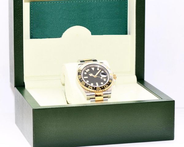 gmt 116713 18k yellow gold and steel ceramic bezel automatic mechanical casual watch 40mm men's watches new style original box, Slivery;brown
gmt 116713 18k yellow gold and steel ceramic bezel automatic mechanical casual watch 40mm men's watches new style original box, Slivery;brown