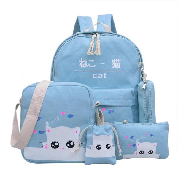 5pcs latest girls preppy casual shoulder bag clutch bag drawstring women travel rucksack style students canvas cat backpack
5pcs latest girls preppy casual shoulder bag clutch bag drawstring women travel rucksack style students canvas cat backpack