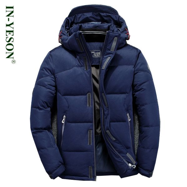 in-yeson brand down jacket men windproof simple design hood men's white duck down coat, Black
in-yeson brand down jacket men windproof simple design hood men's white duck down coat, Black
