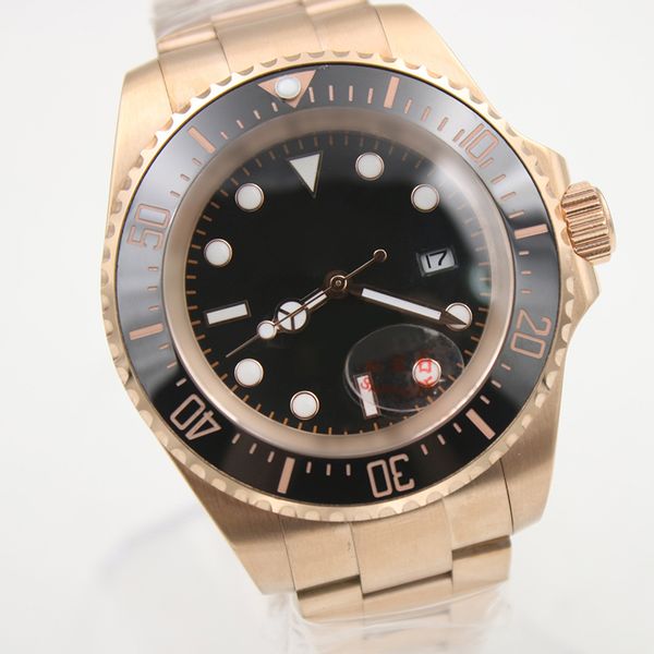 New Style 44mm Man Watch Deep Ceramic Bezel Everose Black Sea Dweller Sapphire High Grade Steel Glide Clasp Automatic Limited Mens Watches
New Style 44mm Man Watch Deep Ceramic Bezel Everose Black Sea Dweller Sapphire High Grade Steel Glide Clasp Automatic Limited Mens Watches