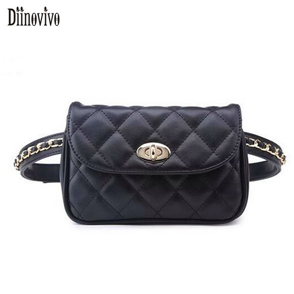 diinovivo fashion women waist belt bag chain belt fanny pack classic quilted brand bags pu lady small travel bag waist pack a011
diinovivo fashion women waist belt bag chain belt fanny pack classic quilted brand bags pu lady small travel bag waist pack a011