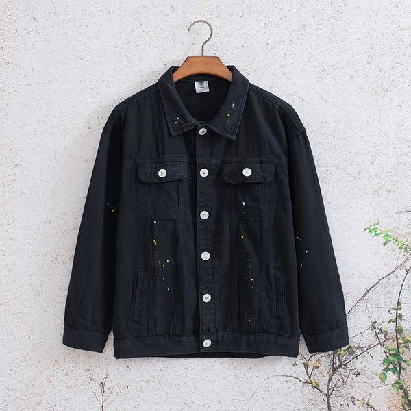2018 splash ink lapel jacket new autumn korean men's handsome casual coat, Black;brown
2018 splash ink lapel jacket new autumn korean men's handsome casual coat, Black;brown