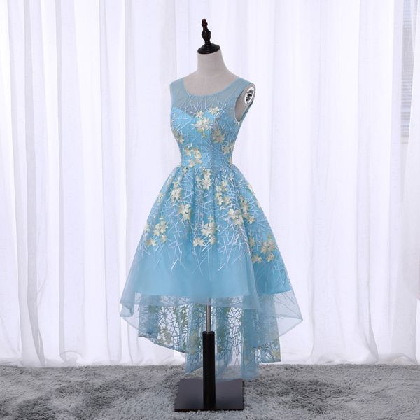 2018 new elegant sky blue scoop high low lace evening dress vestido de festa longo sweet formal party dress prom gowns, Black;red
2018 new elegant sky blue scoop high low lace evening dress vestido de festa longo sweet formal party dress prom gowns, Black;red